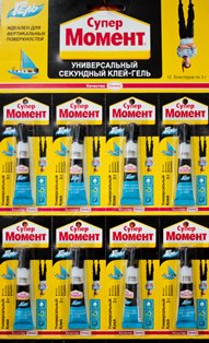 Клей МОМЕНТ ГЕЛЬ 3 гр. лист-12шт №2104,2331/24/144/