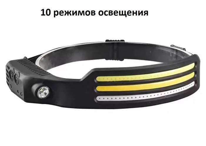Налобный фонарь аккумул светодиодный с10 реж работы (красный,белый,желтый свет)W689-3/RK-8051
