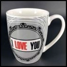 Кружка керамическая I Love You 350мл 719/72