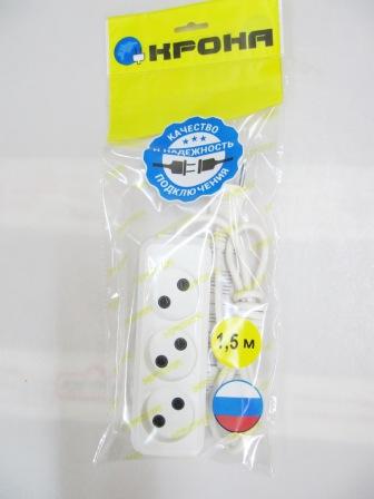 Удлинитель  крона 1,5м (3 гнезда) /5/40/